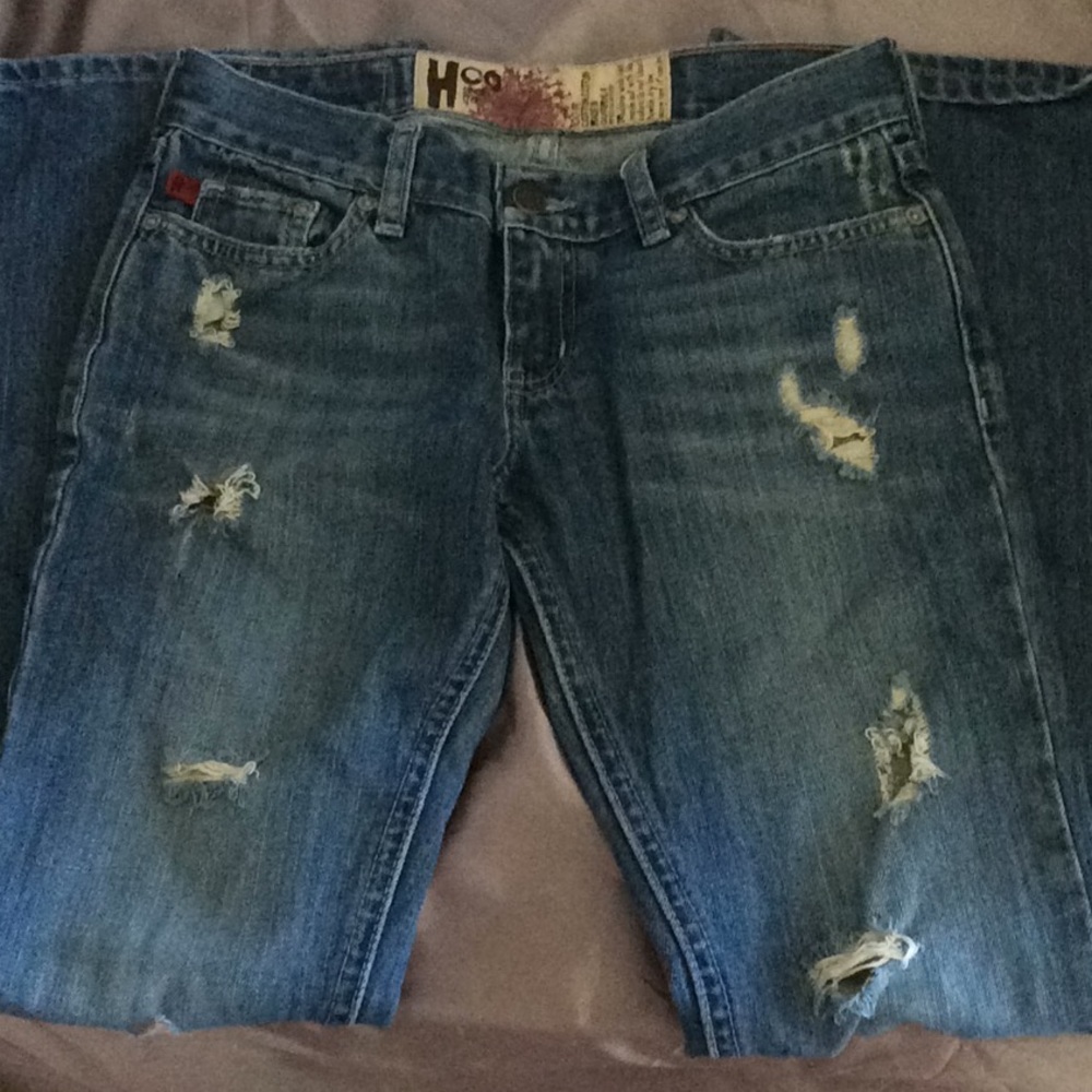 COPY - Hollister, distressed flare jean